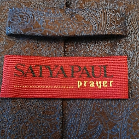 Satya Paul Parsley Design Silk Neck Tie, NWOT - Picture 3 of 9